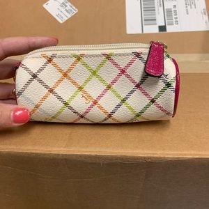 Coach leather change/makeup purse